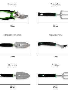 Инструменты для сада и огорода набор Патриот PT-TRG01